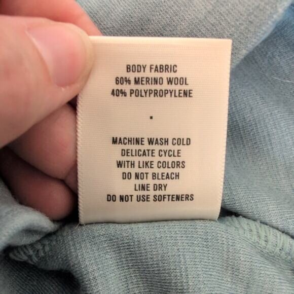 Tracksmith New England Run Merino Wool Quarter Zip Long Sleeve Running Blue XS - Picture 6 of 8